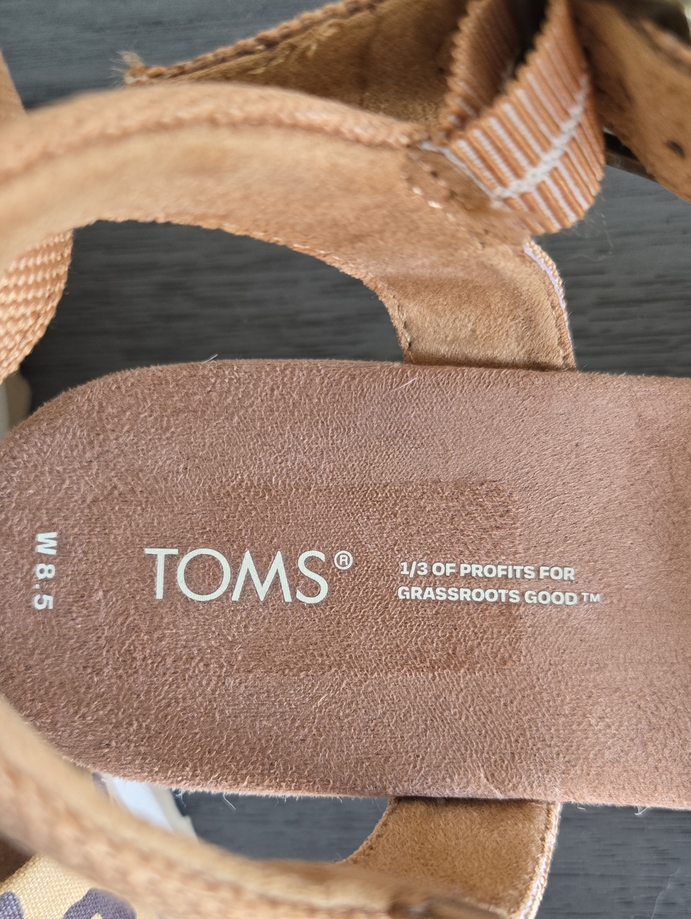 Toms Leopard Print and Tan Platform Sandals W 8.5 - Picture 3 of 6
